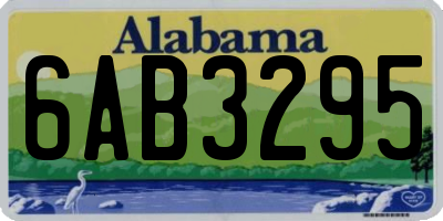 AL license plate 6AB3295