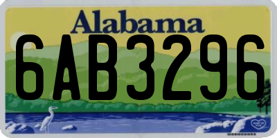 AL license plate 6AB3296