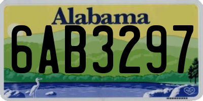 AL license plate 6AB3297