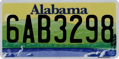 AL license plate 6AB3298