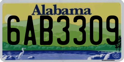 AL license plate 6AB3309