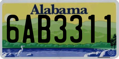 AL license plate 6AB3311