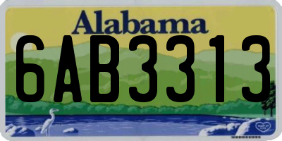 AL license plate 6AB3313