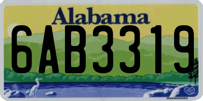AL license plate 6AB3319