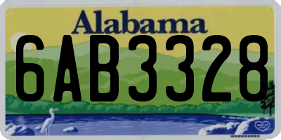 AL license plate 6AB3328