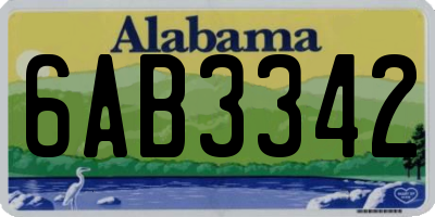AL license plate 6AB3342