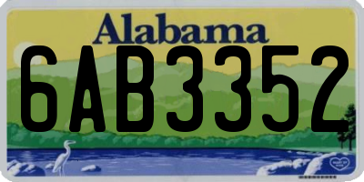 AL license plate 6AB3352