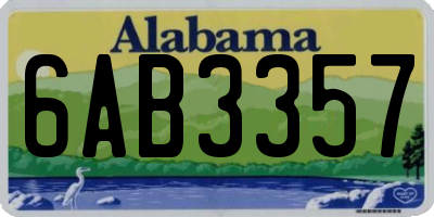 AL license plate 6AB3357