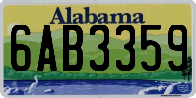 AL license plate 6AB3359