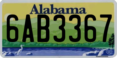 AL license plate 6AB3367