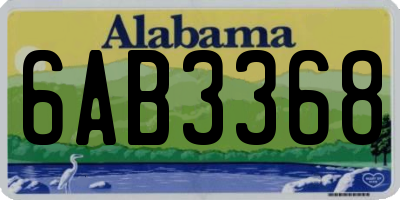 AL license plate 6AB3368