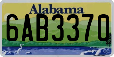 AL license plate 6AB3370