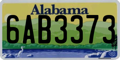 AL license plate 6AB3373