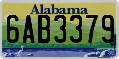 AL license plate 6AB3379