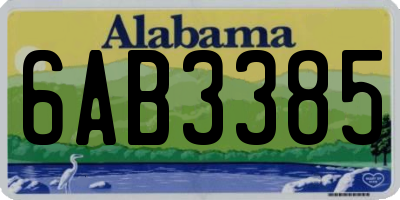AL license plate 6AB3385