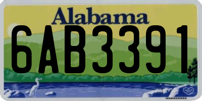 AL license plate 6AB3391