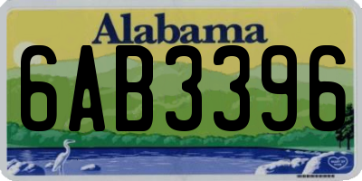 AL license plate 6AB3396