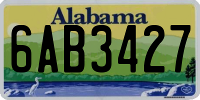 AL license plate 6AB3427
