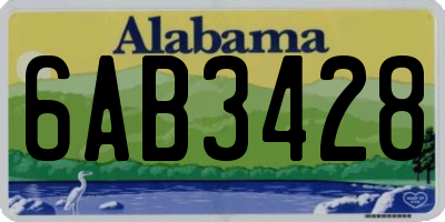 AL license plate 6AB3428