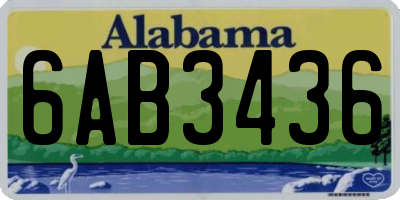 AL license plate 6AB3436