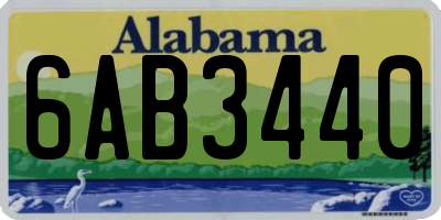 AL license plate 6AB3440
