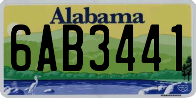 AL license plate 6AB3441
