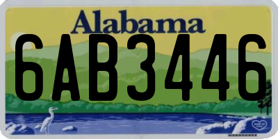 AL license plate 6AB3446