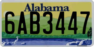 AL license plate 6AB3447