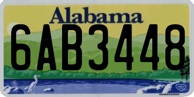 AL license plate 6AB3448