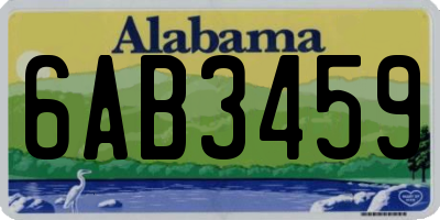 AL license plate 6AB3459