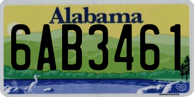 AL license plate 6AB3461