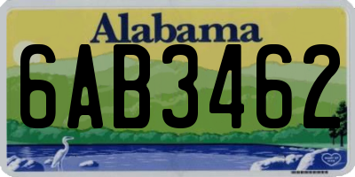 AL license plate 6AB3462