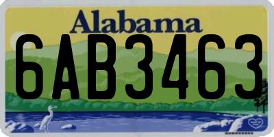 AL license plate 6AB3463