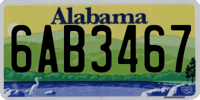 AL license plate 6AB3467