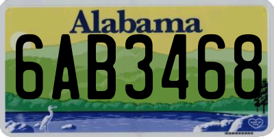 AL license plate 6AB3468