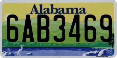 AL license plate 6AB3469