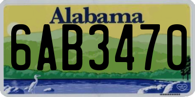 AL license plate 6AB3470