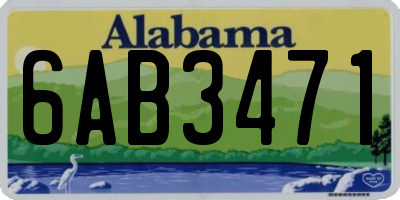 AL license plate 6AB3471