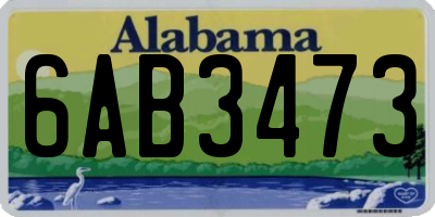 AL license plate 6AB3473