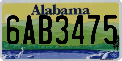 AL license plate 6AB3475