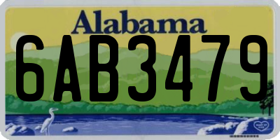 AL license plate 6AB3479