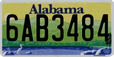 AL license plate 6AB3484