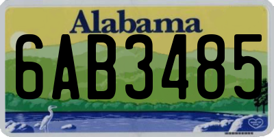 AL license plate 6AB3485