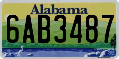AL license plate 6AB3487