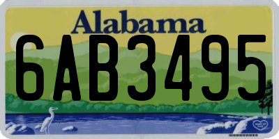 AL license plate 6AB3495