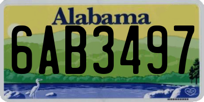AL license plate 6AB3497