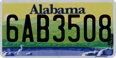 AL license plate 6AB3508