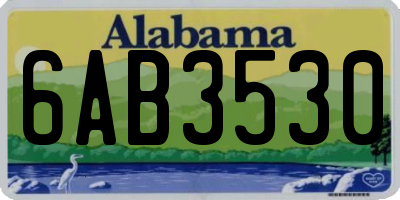 AL license plate 6AB3530