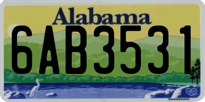 AL license plate 6AB3531