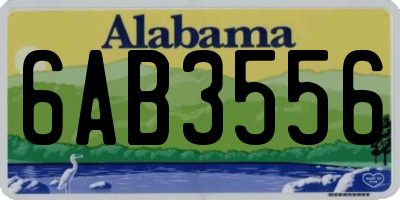 AL license plate 6AB3556